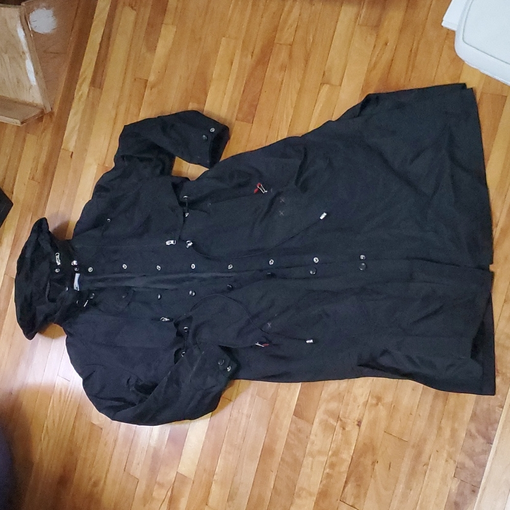 Marie Claire Black long trench Rain coat